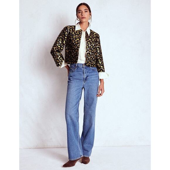 Boden Jacquard Leopard Jacket Size 2 NWT SOLD OUT $199 - Picture 3 of 8